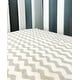 preview thumbnail 3 of 1, Baby Waves Muslin Crib Sheet Grey/White