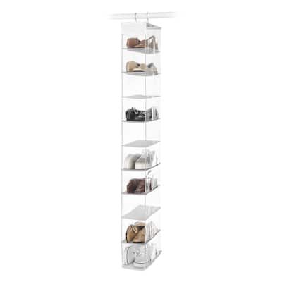 Whitmor 10-Section Hanging Shoe Shelves - White