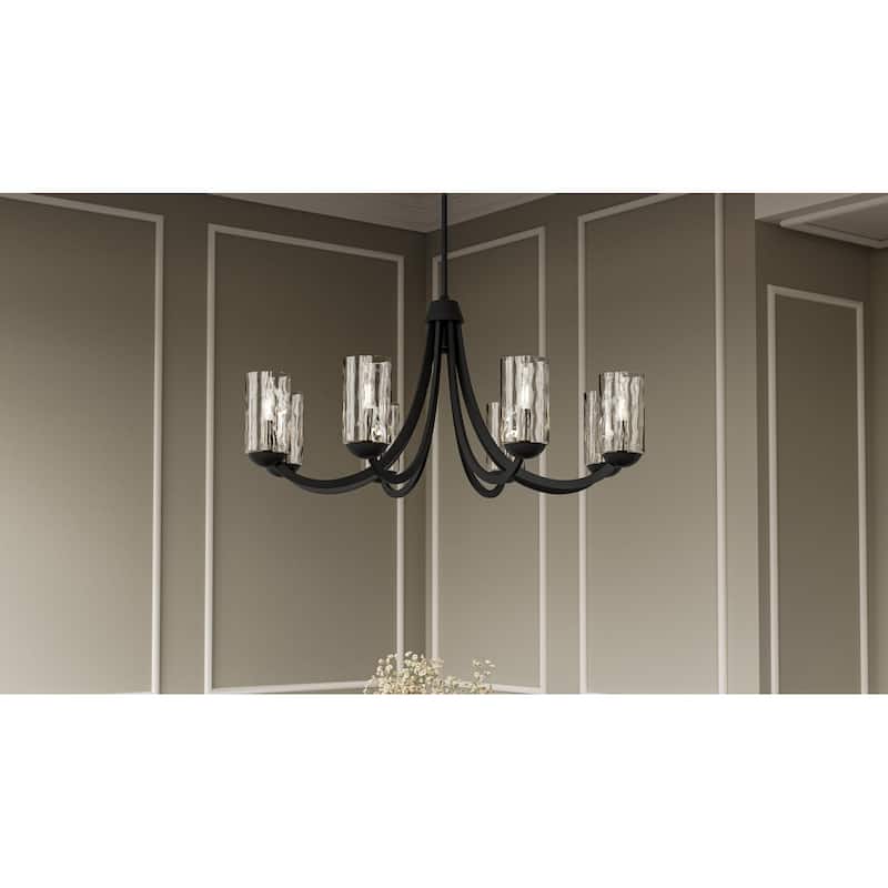 Allard 8-Light Matte Black Chandelier