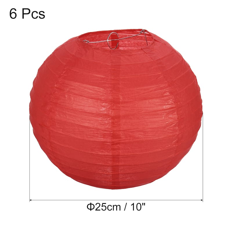 6pcs 10 Inch Folding Hanging Paper Lanterns for Wedding Home Party