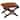Bare Decor Daniela X Bench Ottoman in Genuine 100% Leather and Teak, Brown