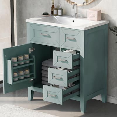 30" Bathroom Vanity with Sink Combo and Drawers