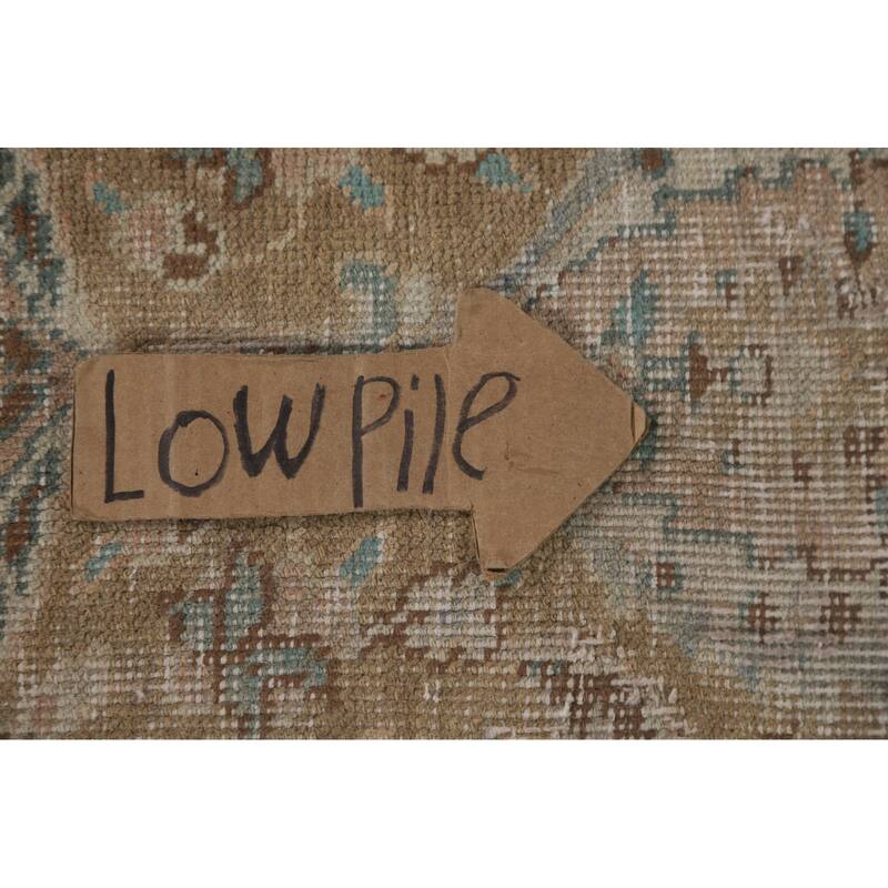 Hand Knotted Oriental 100% Wool Carpet Traditional Medallion Yellow & Gold Tabriz Area Rug - 9' 9'' X 6' 7''