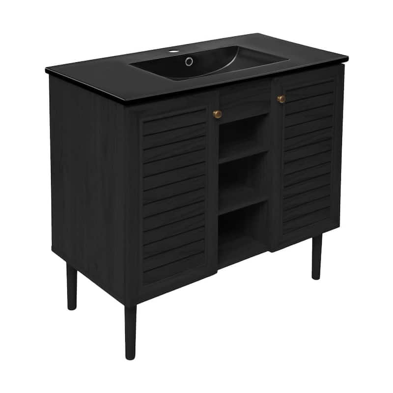 Swiss Madison SM-BV6202 Bron 37" Free Standing Single Basin Vanity Set