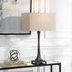preview thumbnail 2 of 5, Uttermost Reydan Tapered Iron Table Lamp - 17"x29.5"x10"