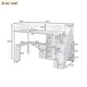 preview thumbnail 38 of 80, Multifunctional Wood Twin Size Loft Bed with L-Shaped Desk and Storage Staircase, Loft Bed Frame with Cabinet and Drawers