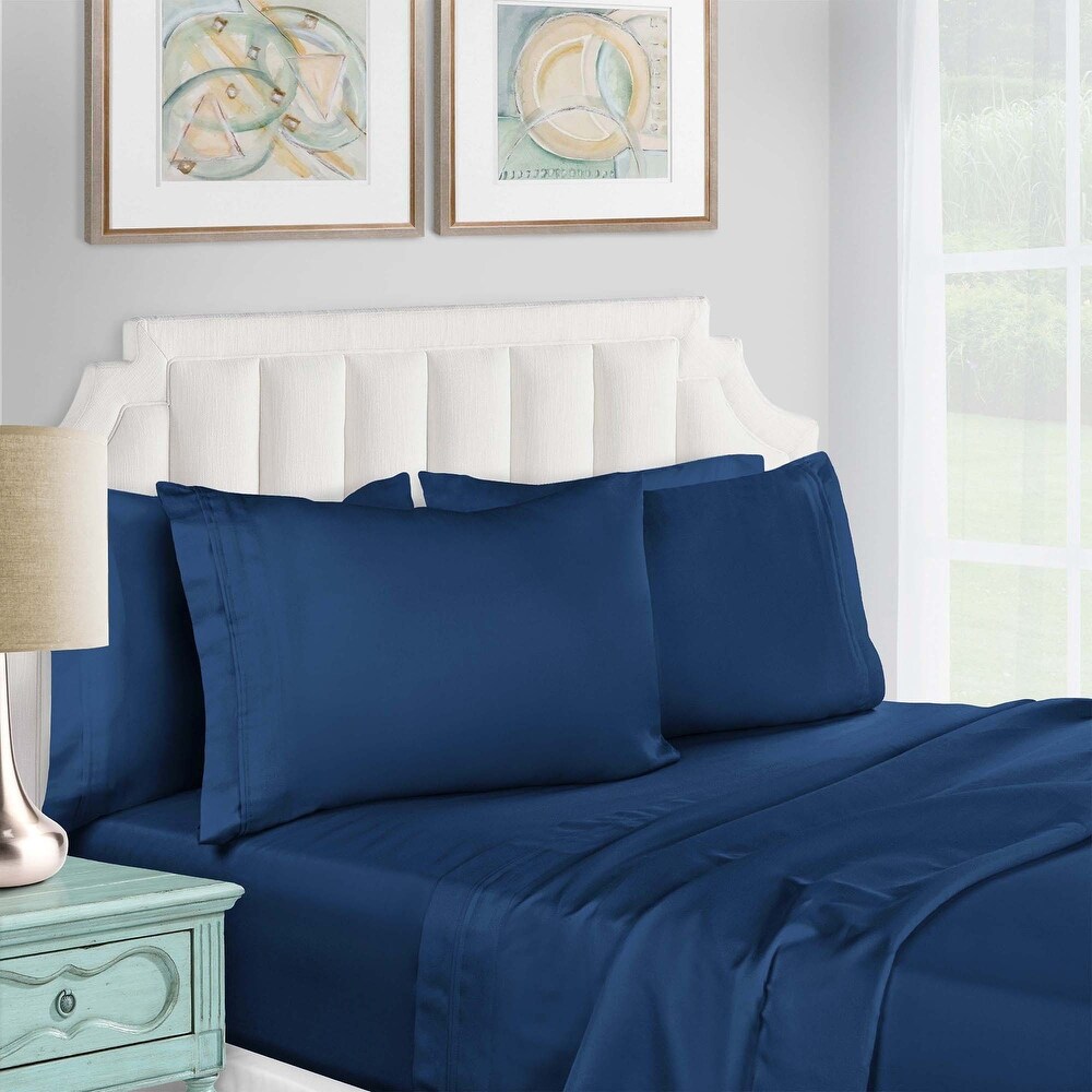 Blue cotton pillowcases top