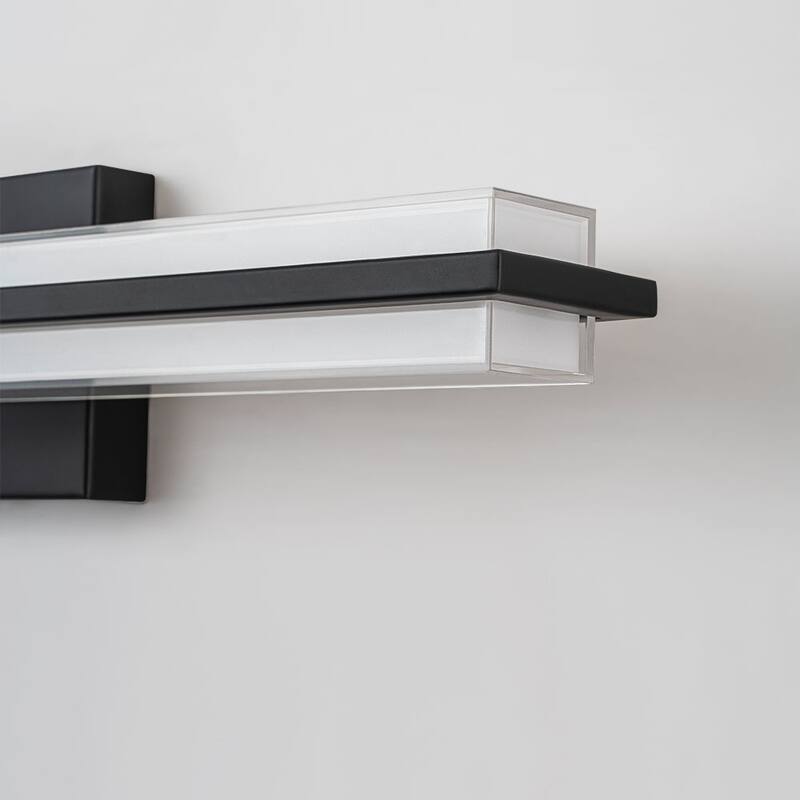 Contemporary Dimmable LED Rectangular Vanity Wall Sconce 24.6in