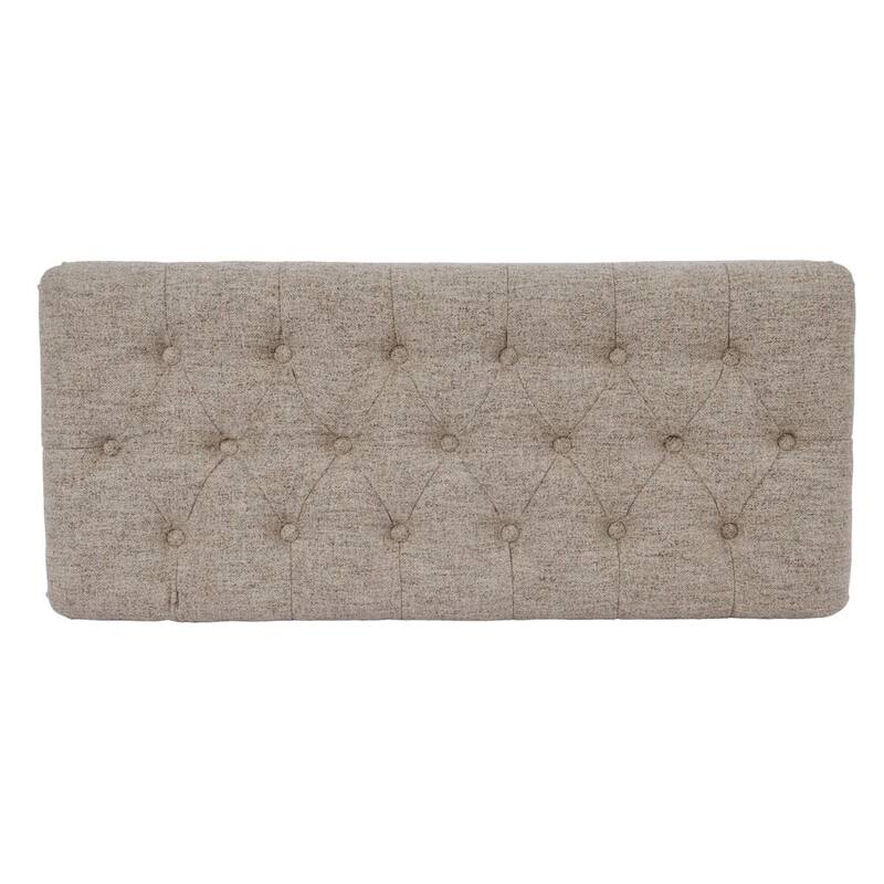 HomePop Button Tufted Top Storage Bench with Wood Legs