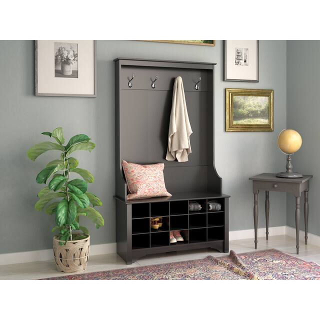 Prepac Hall Tree with Bench and Shoe Storage