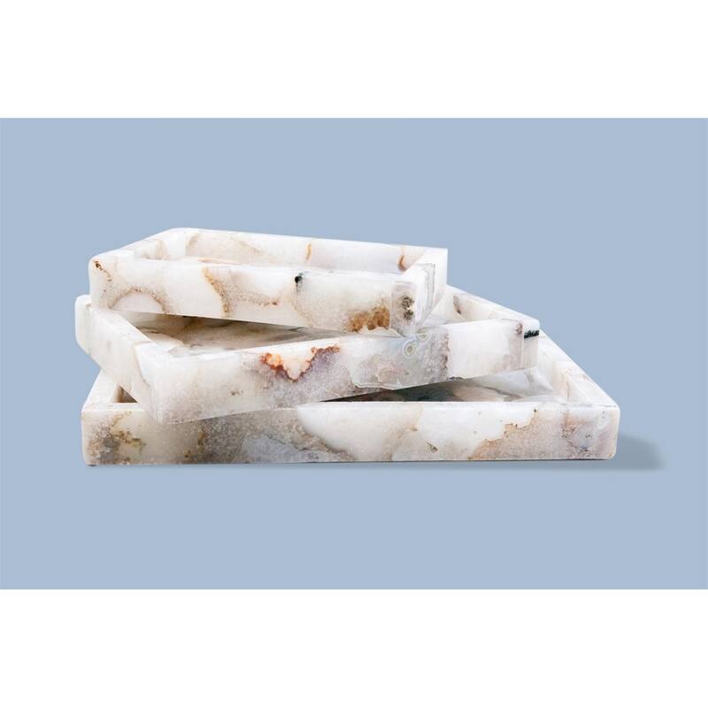 Lg. White Agate Tank Tray