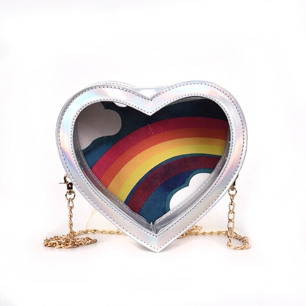 heart shaped crossbody bag