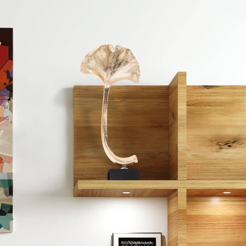 Gifu Golden Ginkgo Leaf Sculpture- Short