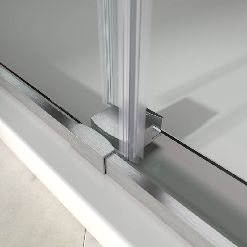 Elegant Frameless Sliding Shower Doors Stainless Steel