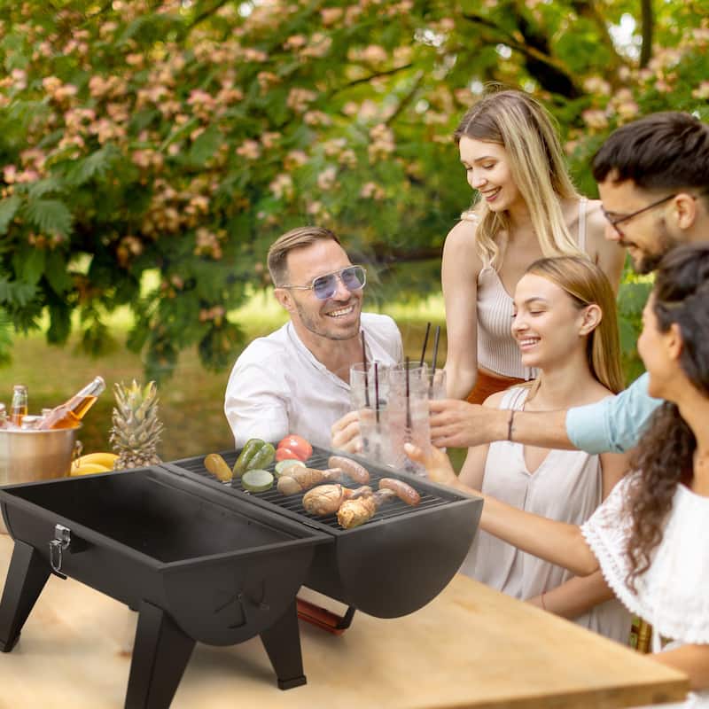 Royal Gourmet Black Portable Charcoal Grill