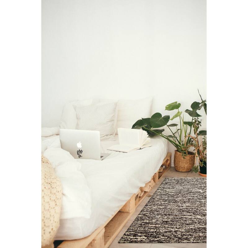 ECARPETGALLERY Braid weave Sienna Dark Brown Wool Rug - 5'1 x 7'4