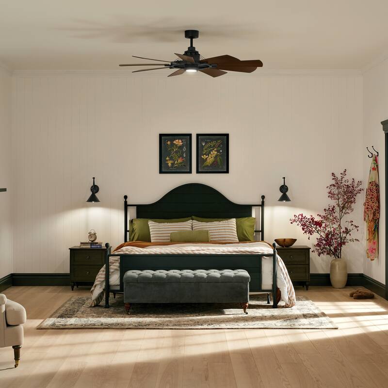 Kichler Lighting Gentry 60 inch Integrated LED Indoor Distressed Black Ceiling Fan