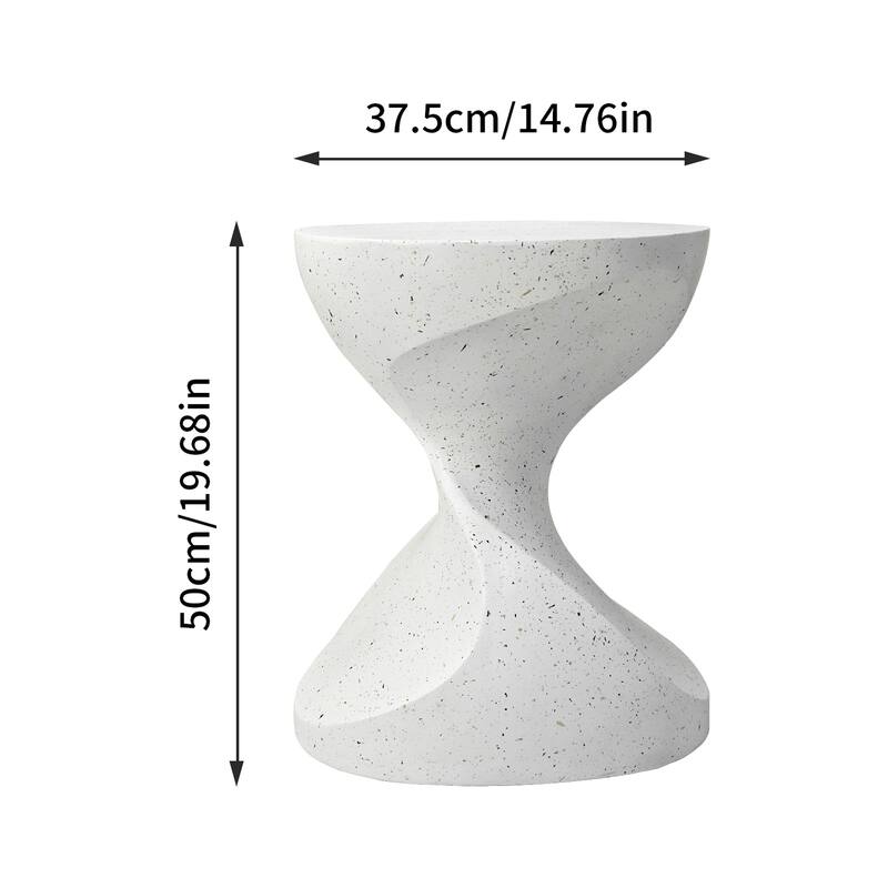 Outdoor Side Tables Faux Terrazzo Decorative Garden Stool