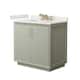 Option Light Green / White Quartz Top / Satin Bronze