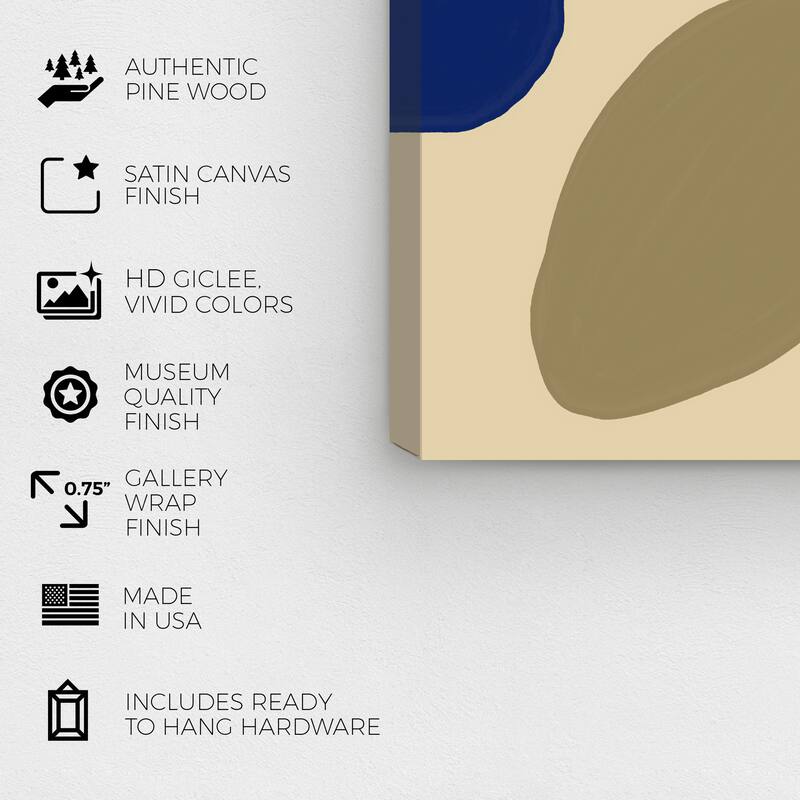 Wynwood Studio Canvas Abstract Guisantes Brown and Taupe Modern & Contemporary Wall Art Canvas Print