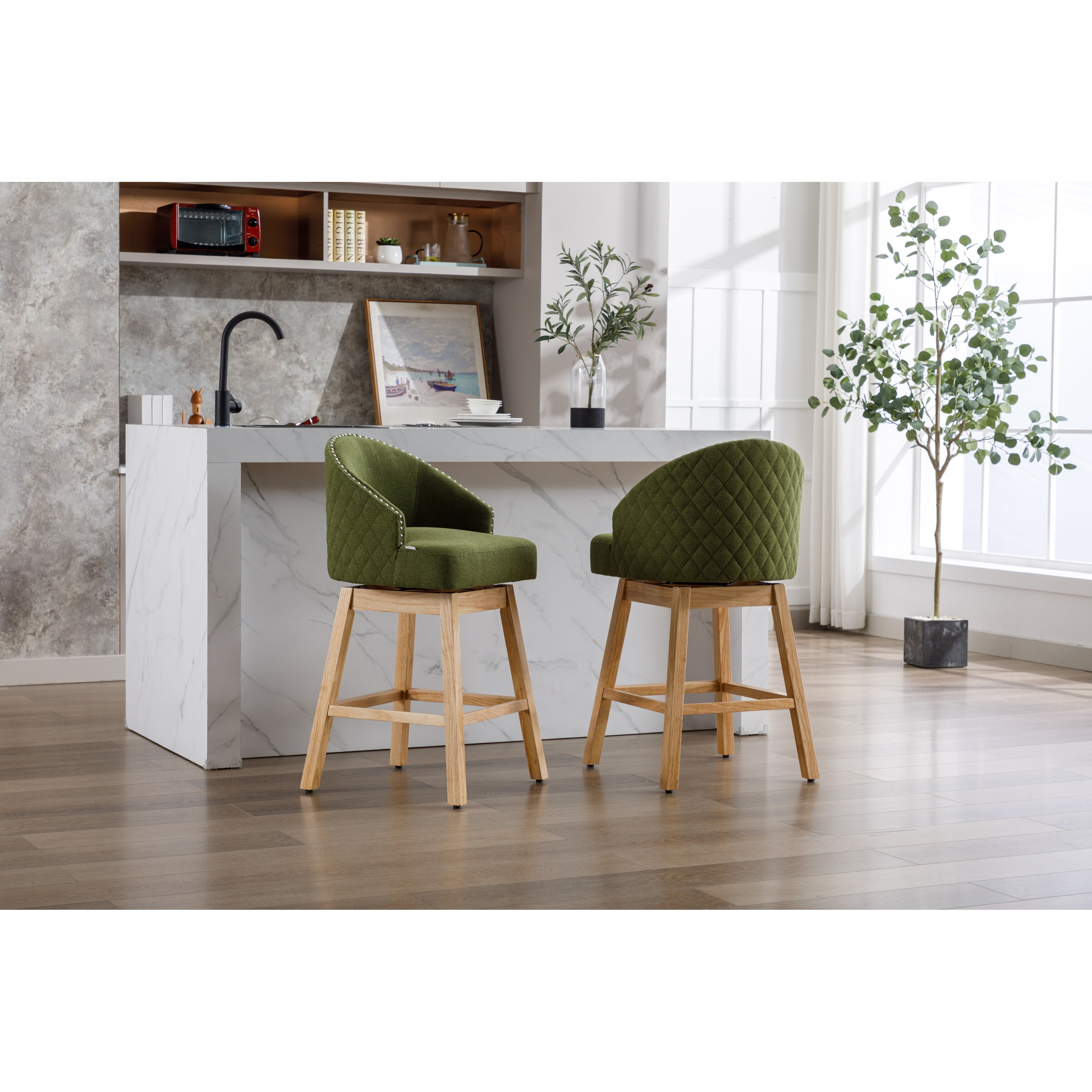 Olive green best sale counter stools