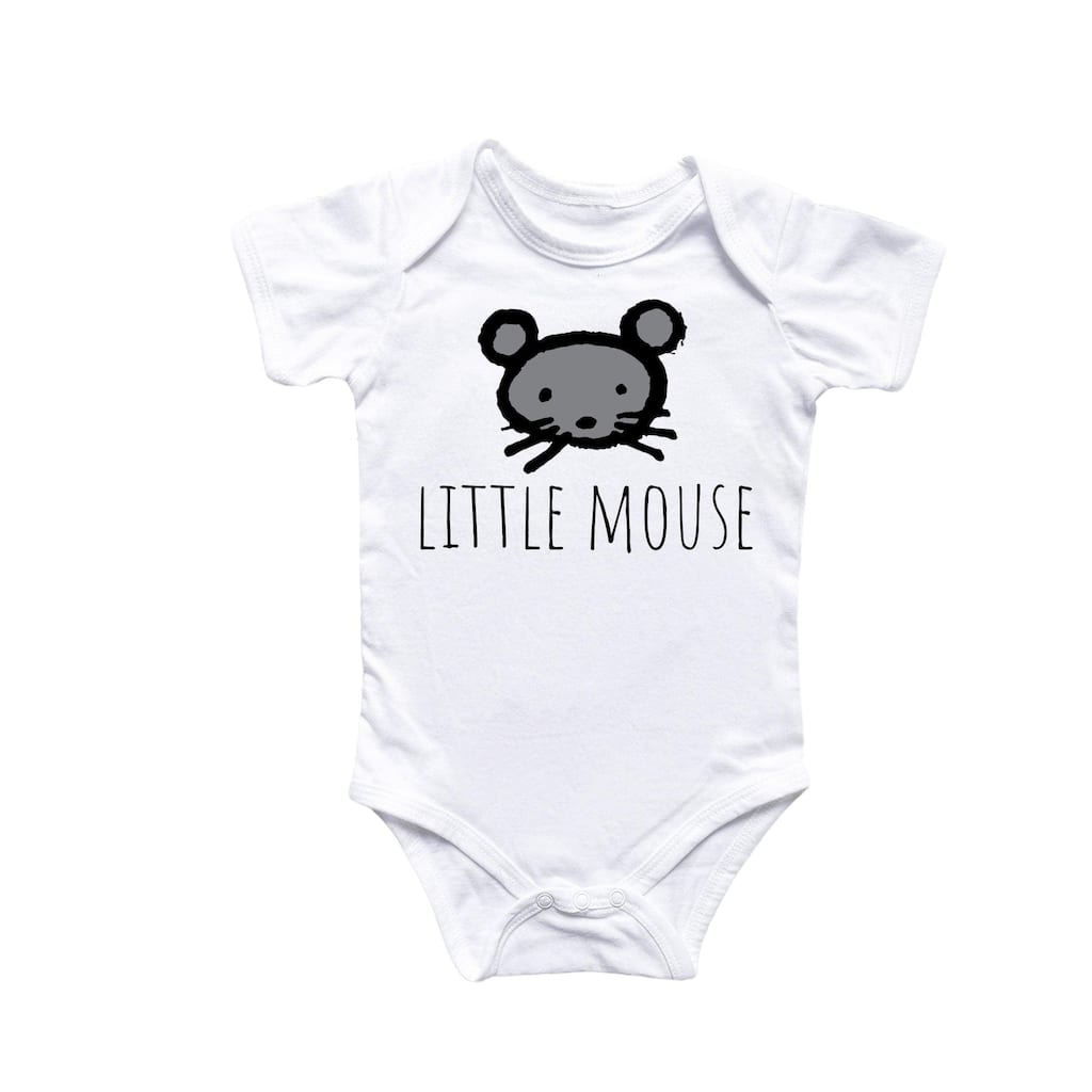 Little Mouse - Baby Boy Girl Clothes Infant Bodysuit Funny Cute Newborn