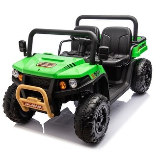 Two-Seater 24V Ride On UTV for Kids, Parental Control, Bluetooth, Rear Suspension, and Portable Handle for Easy Transport