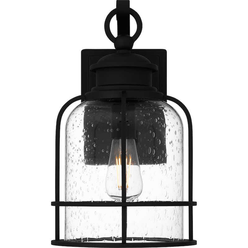 Bowles 1-Light Earth Black Outdoor Wall Lantern