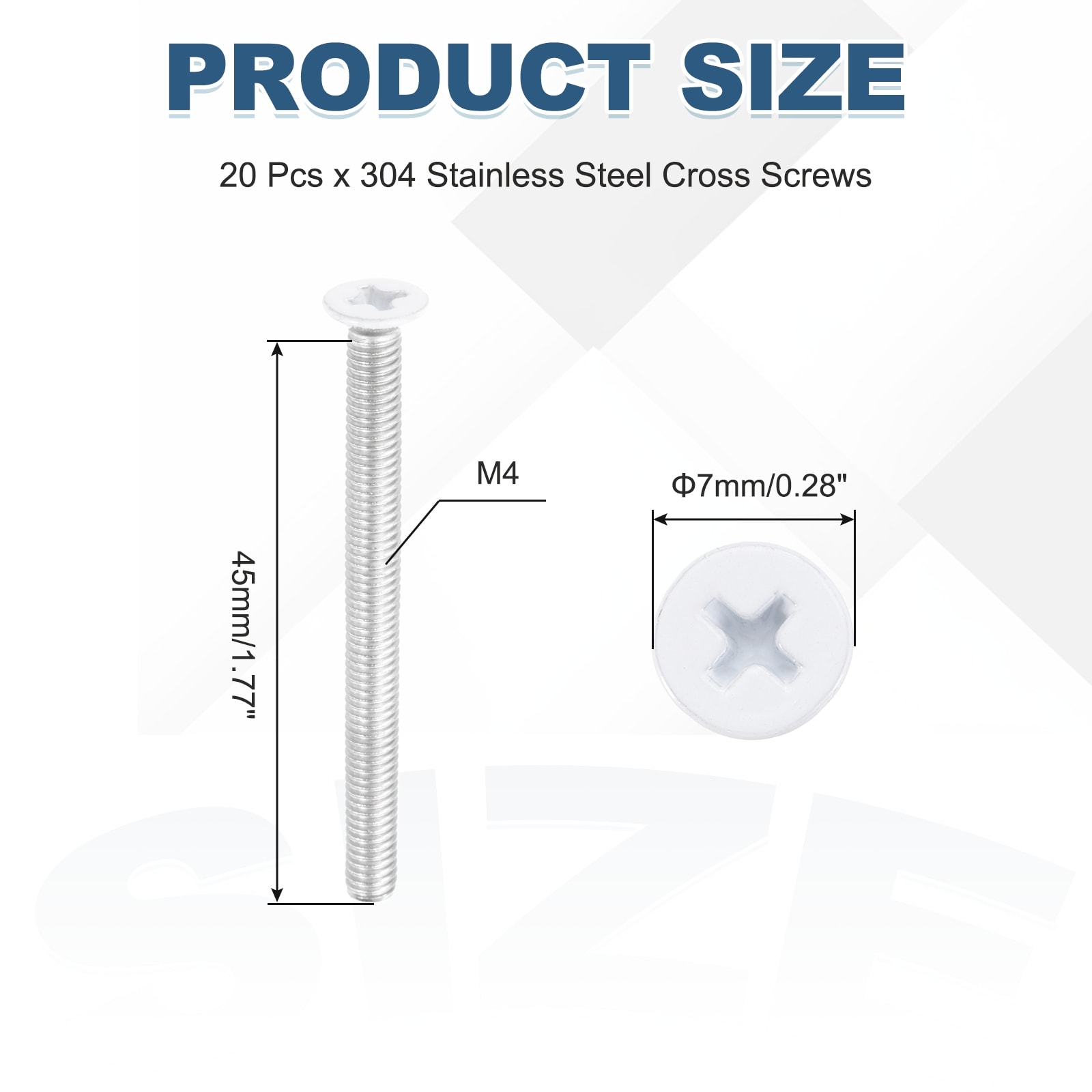 304 Stainless Steel Flat Head Machine Screws