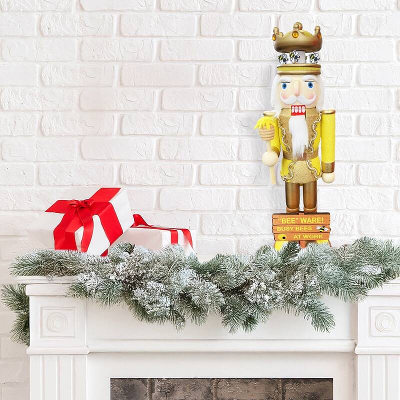 14" Bee Ware of Bees Nutcracker