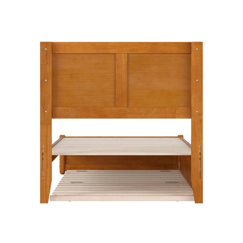 Clayton Platform Bed with Panel Footboard and Twin Trundle