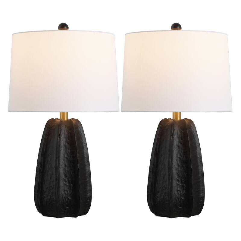 SAFAVIEH Lighting Marni 23-Inch Resin Table Lamp (Set of 2) - 13"W x 13"D x 23"H - Chocolate Brown