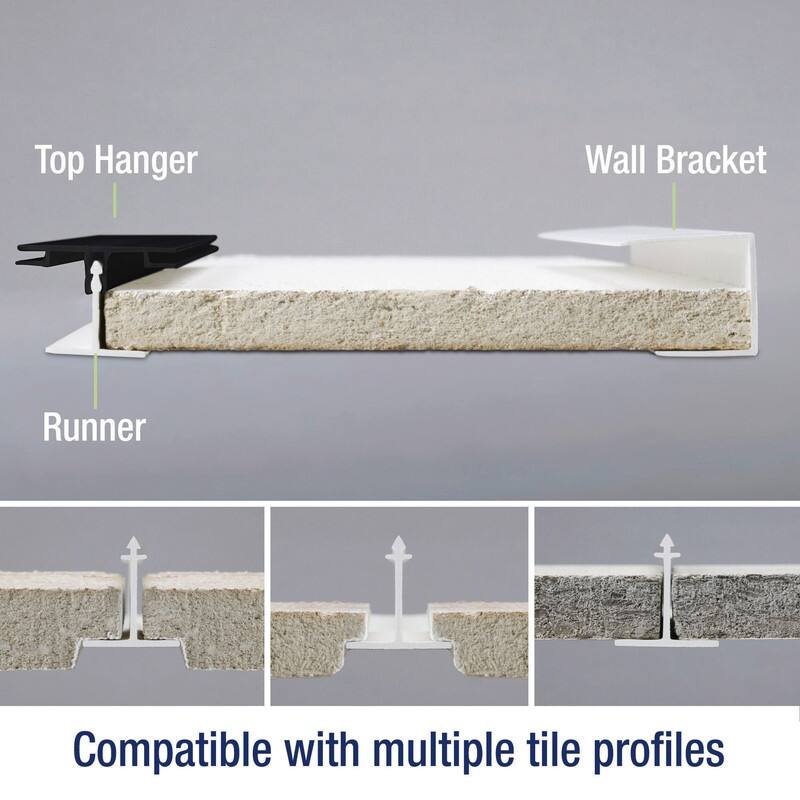 CeilingMAX 100 sq. ft. Gloss White Surface Mount Grid Kit