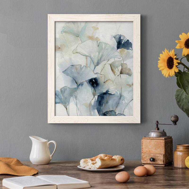 Indigo Ginkgo I-Premium Framed Canvas - Ready to Hang