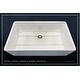 preview thumbnail 6 of 18, Fossil Blu 36-Inch SOLID Fireclay Farmhouse Sink in White, Polished Nickel Accessories, Flat Front - 36 x 20 x 10