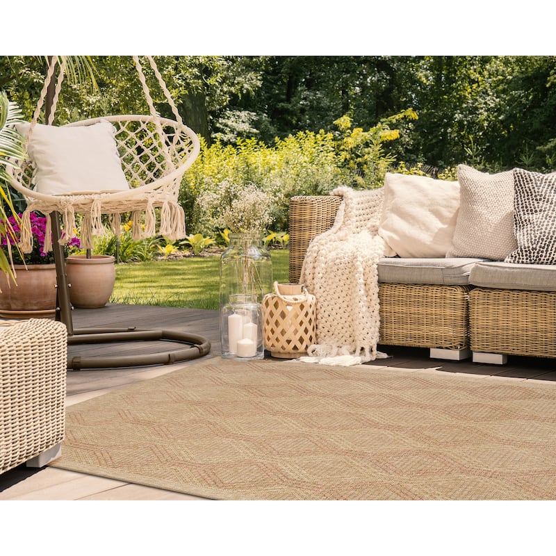 Liora Manne Sahara Links Indoor/Outdoor Rug - 3'3" x 4'11" - Terracotta