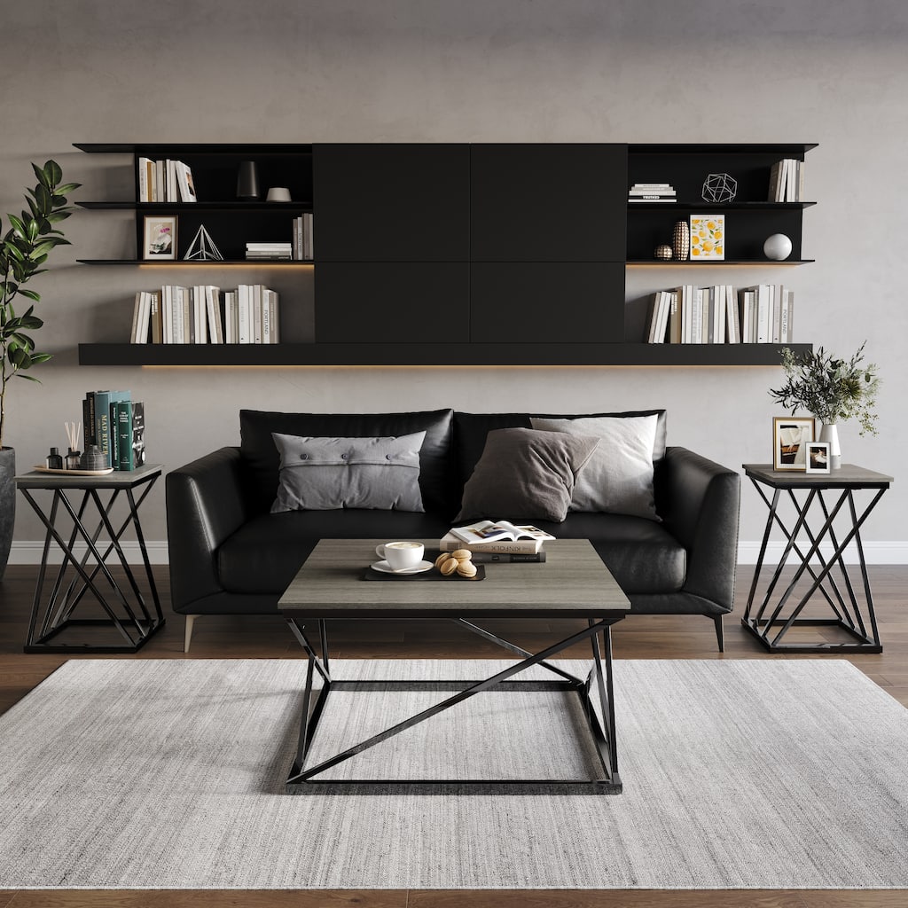 CraftPorch Sophisticated 3- Pieces Coffee Table Set