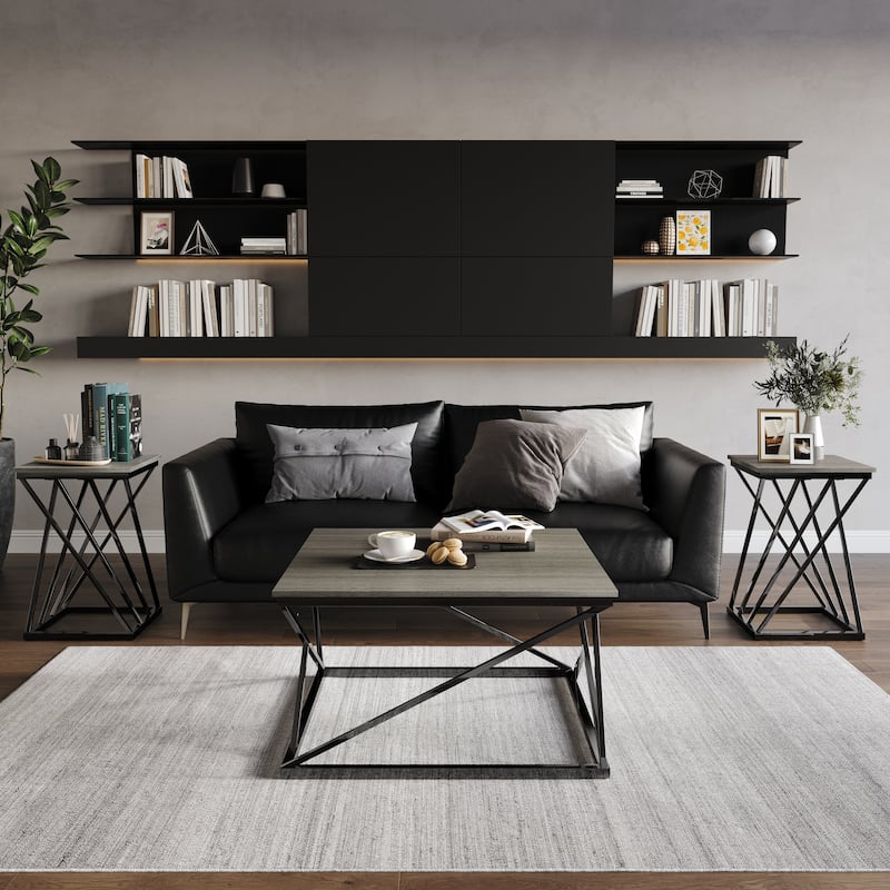 CraftPorch Sophisticated 3- Pieces Coffee Table Set