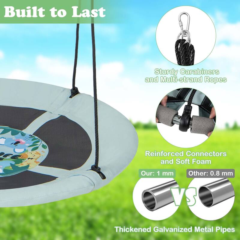 Goplus 40" Flying Saucer Tree Swing Indoor Outdoor Play Set Kids - See Details