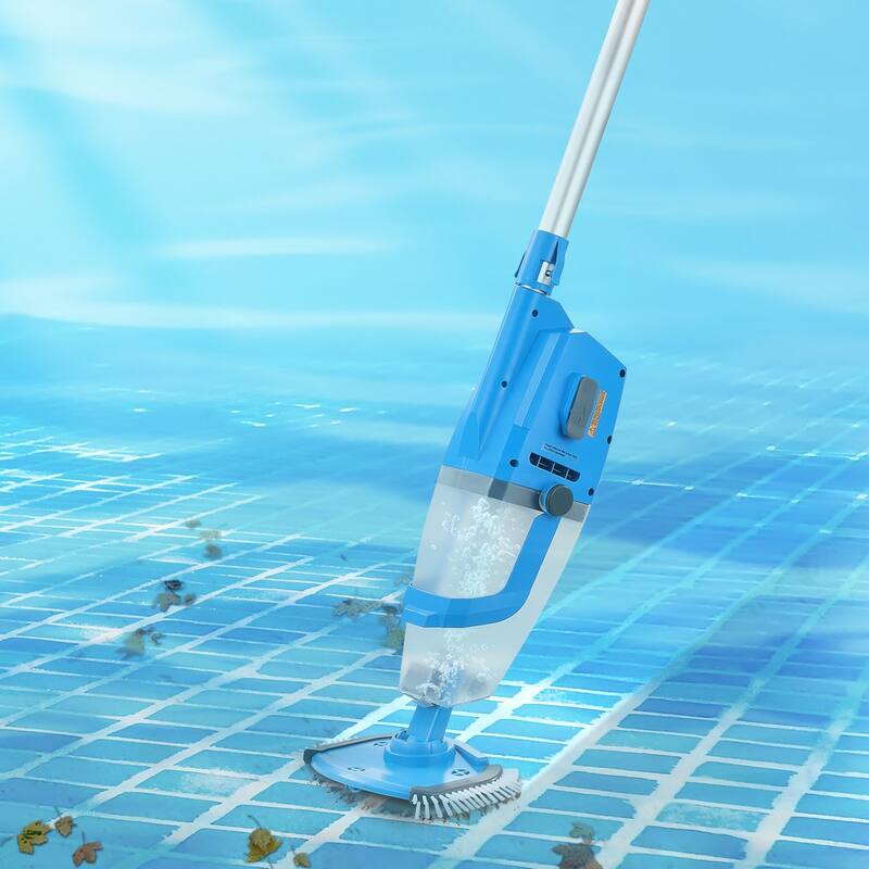 Cordless Rechargeable Pool Vacuum Cleaner 4000mAh Battery, 60 Min Runtime - 76.0 x 10.2 x 6.1 in