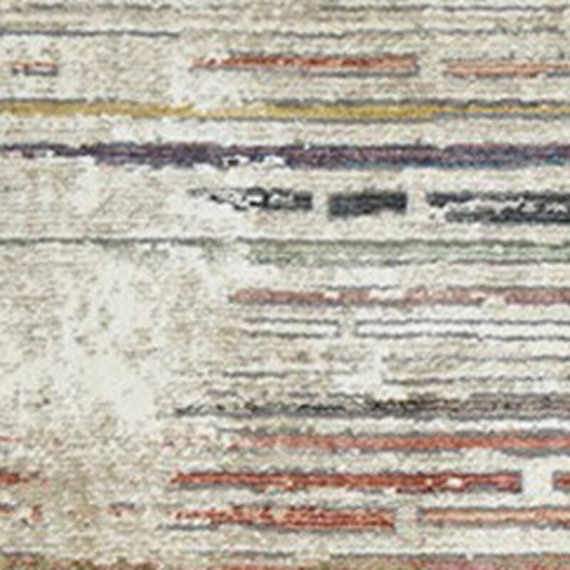 Cele Distressed Geometric Modern Stain Resistant Woven with Fringe Area Rug By HomeRoots