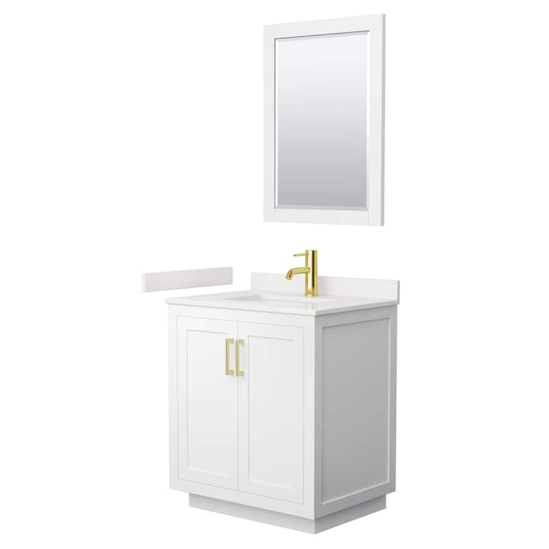 Miranda 30-inch Single Vanity, Quartz Top, 24-inch Mirror
