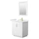 Option White, Gold Trim, White Quartz Top