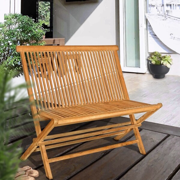 Teak bench bed on sale bath and beyond