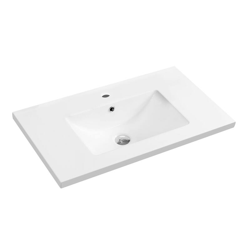 Dowell 18" FTB Ceramic Single Bathroom Vanity Basin - 30Wx18Dx7H