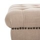 preview thumbnail 3 of 7, SAFAVIEH En Vogue Barney Taupe Oak Bench - 63" x 20.9" x 18.3"