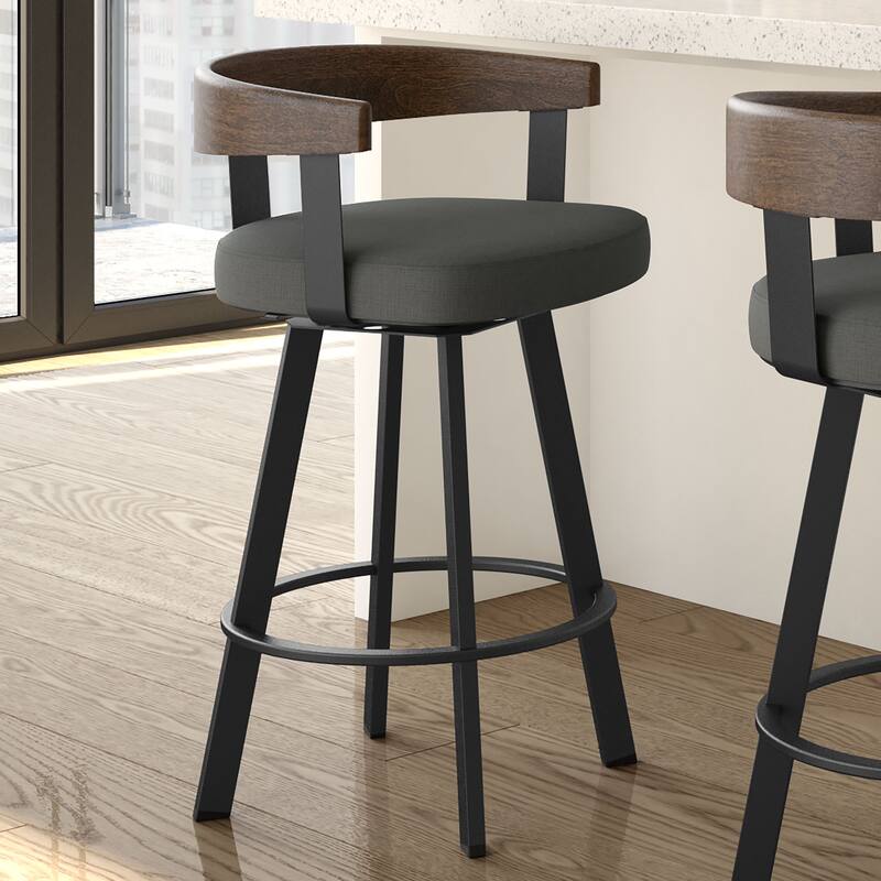 Amisco Lars Swivel Counter and Bar Stool