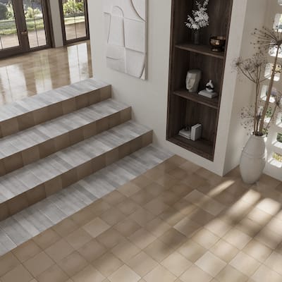 Cadence 8x8 Creamy Beige Porcelain Zellige Square Wall and Floor Tile (12.49 sq ft/case) - 29 Pack