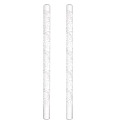 2pcs Acrylic Embossed Rolling Pin 16cm x 1cm Snail Pattern - Transparent