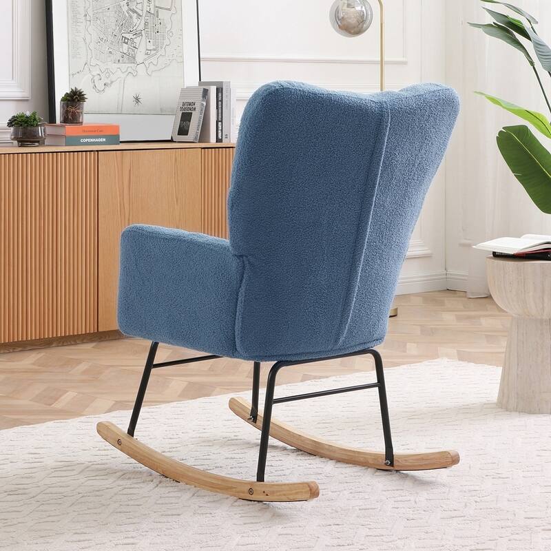 Rocking Chair Teddy Upholstered Glider Rocker